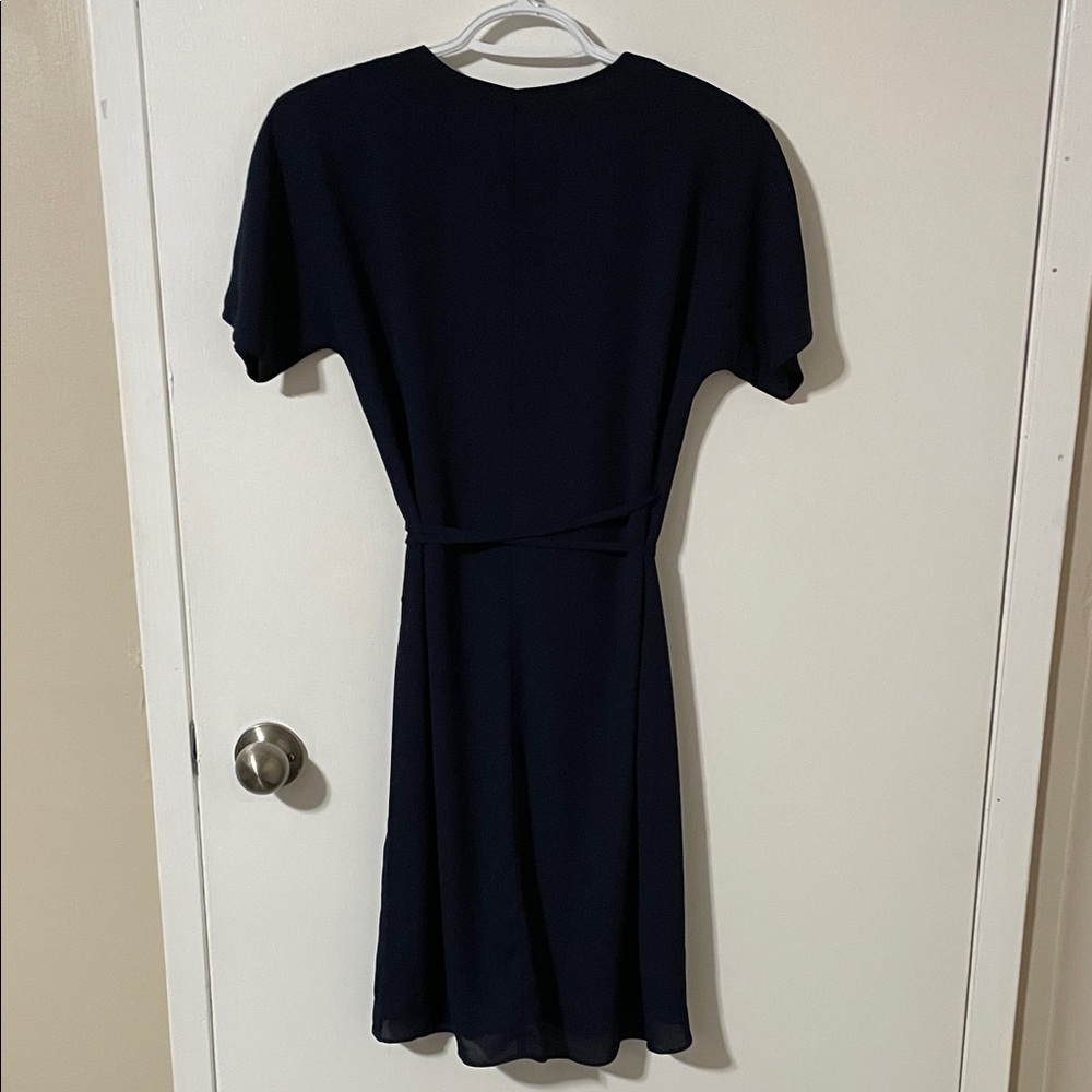 Babaton Wallace Navy Wrap Dress Size XXS - Picture 9 of 11